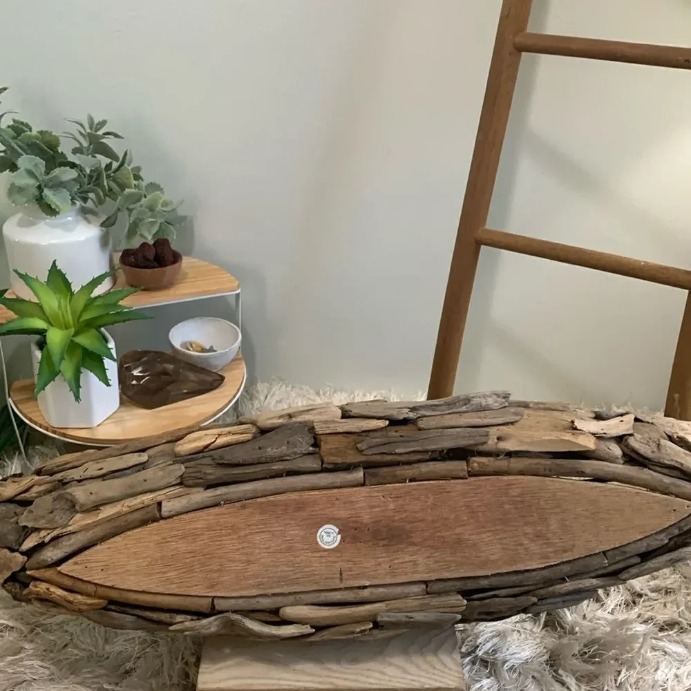 Driftwood And Metal‎ Sailboat Piece For Costal Beach Cabin Decor
